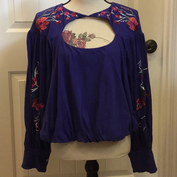 NWT sz S&M Free People Lita embroidered top - Picture 3 of 7